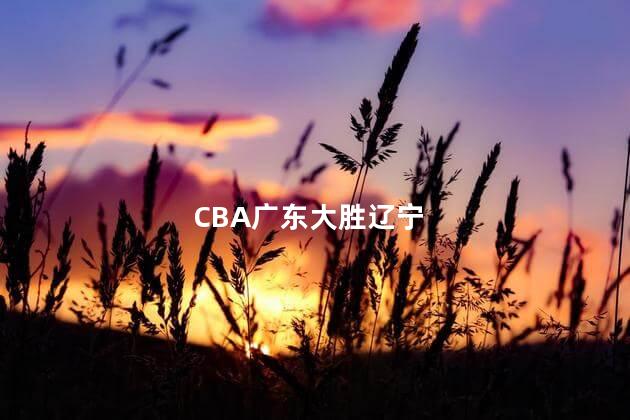 CBA广东大胜辽宁