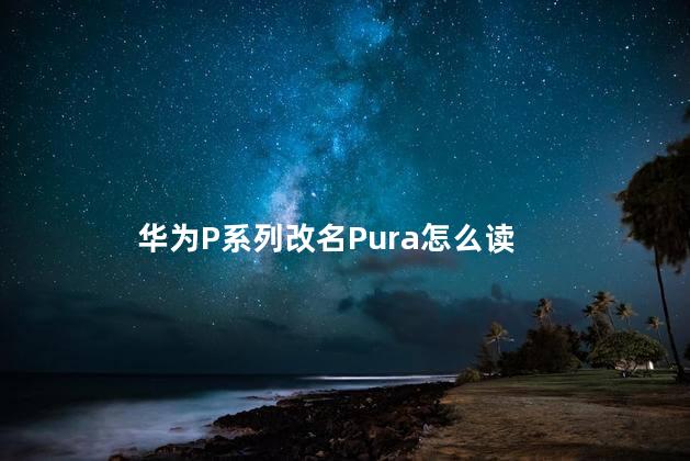 华为P系列改名Pura怎么读